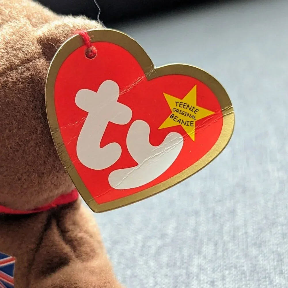 TY Teenie Original Beanie Babies Britannia the Bear 1997 Tags With Errors